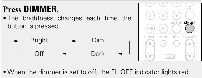 MARANTZ UD5007 - Changing the brightness of the display (Dimmer control) - 2