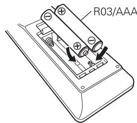 MARANTZ NR 1602 - Insert the provided batteries into the remote control unit - 2