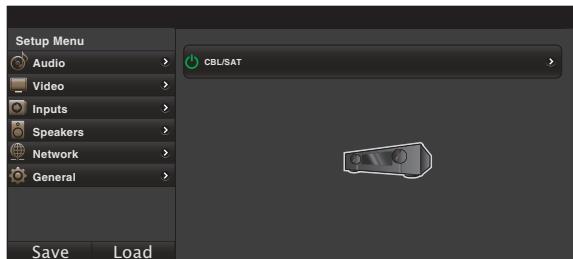MARANTZ NR1506 - Lorsque le menu principal est affché, cliquez sur l'élément de menu que vous pouze utiliser. - 1