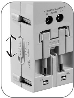 TNB WORLD ADAPTER - Select your country Sélectionnez votre pays - 1