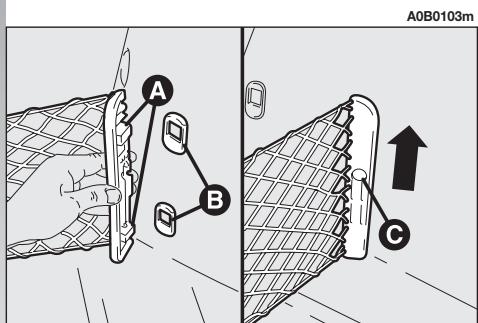 ALFA ROMEO 156 - FILET DE RETENUE DES OBJECTS (en option pour les versions/ marchés où il est prévu) - 4