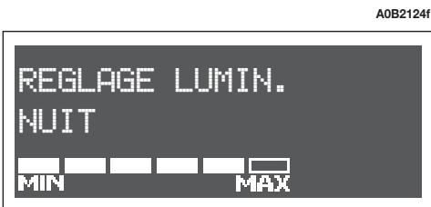 ALFA ROMEO 156 - REGLAGE DES LUMIERES AFFICHAGE INFOCENTER (Lorsqu'il est prévu) - 2