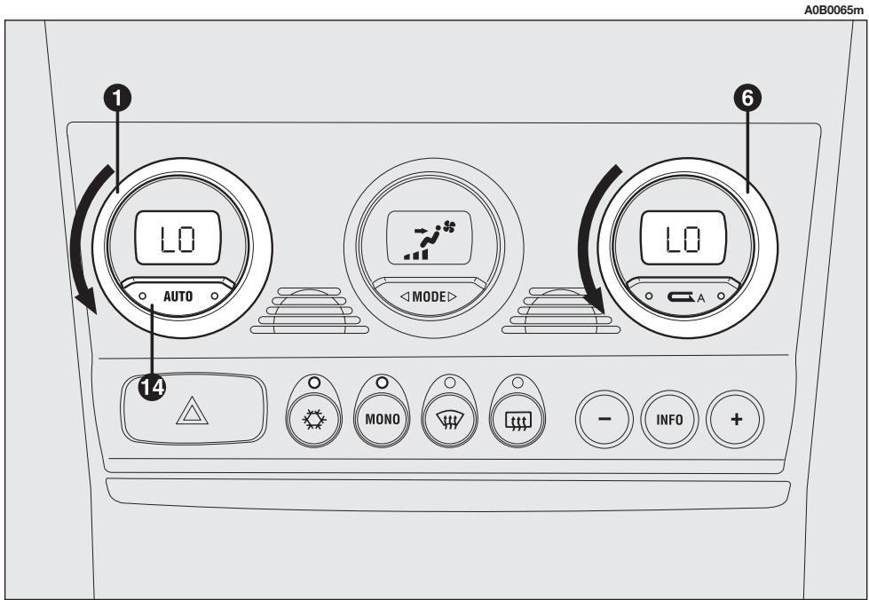 ALFA ROMEO 156 - Fonction LO (refroidissement maximum - fig. 104) - 1