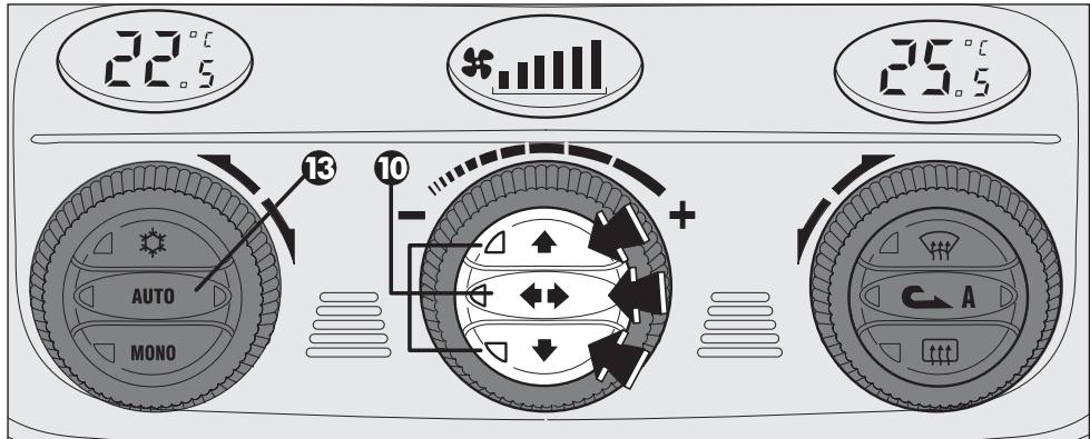 ALFA ROMEO 147 2007 - POUSSOIR DE SELECTION DE DISTRIBUTION D'AIR (fig. 113) - 1