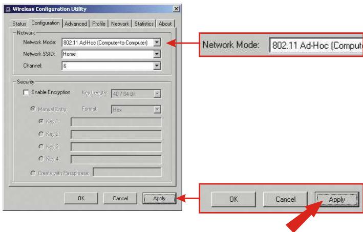 TRENDNET TEW-226PC - Mode ad-hoc (branchement de PC à PC) - 2