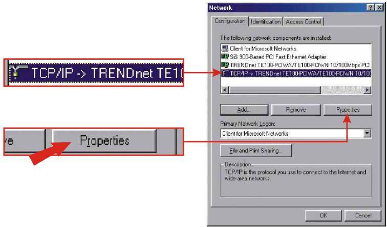 TRENDNET TEW-410APBPLUS - Configuration des paramètres tcp/ip - 1