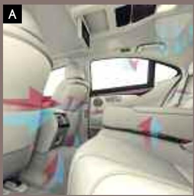 LEXUS LS 600H - Moniteur couleur 9" LCD intégré dans le plafonnier * - 1