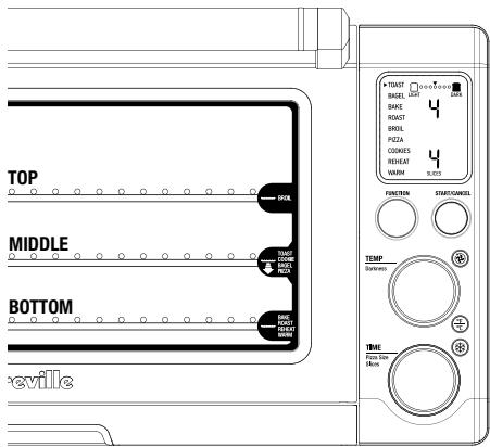 BREVILLE BOV800XL - PRECISIONS SUR LES POSITIONS DE LA GRILLE - 1