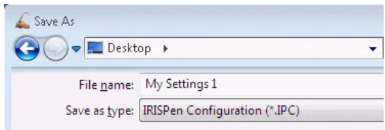 IRIS PEN EXPRESS 6 - Enregistrer une configuration - 1