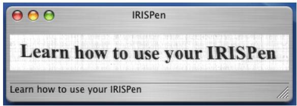 IRIS PEN EXPRESS 6-MAC - La fenêtre de numérisation - 2