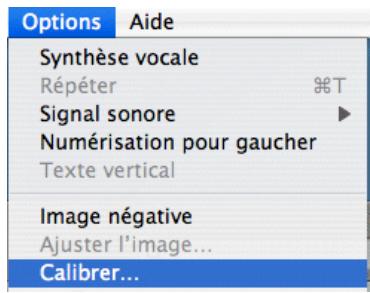 IRIS PEN EXPRESS 6-MAC - Pour réexécuter la calibration: - 1