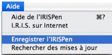 IRIS PEN EXPRESS 6-MAC - Formulaire d'enregistrement - 1
