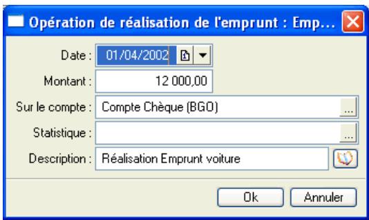 CIEL COMPTES PERSONNELS 3 - Voulez-vous enregistrer l'opération de réalisation de cet emprunt ? - 1