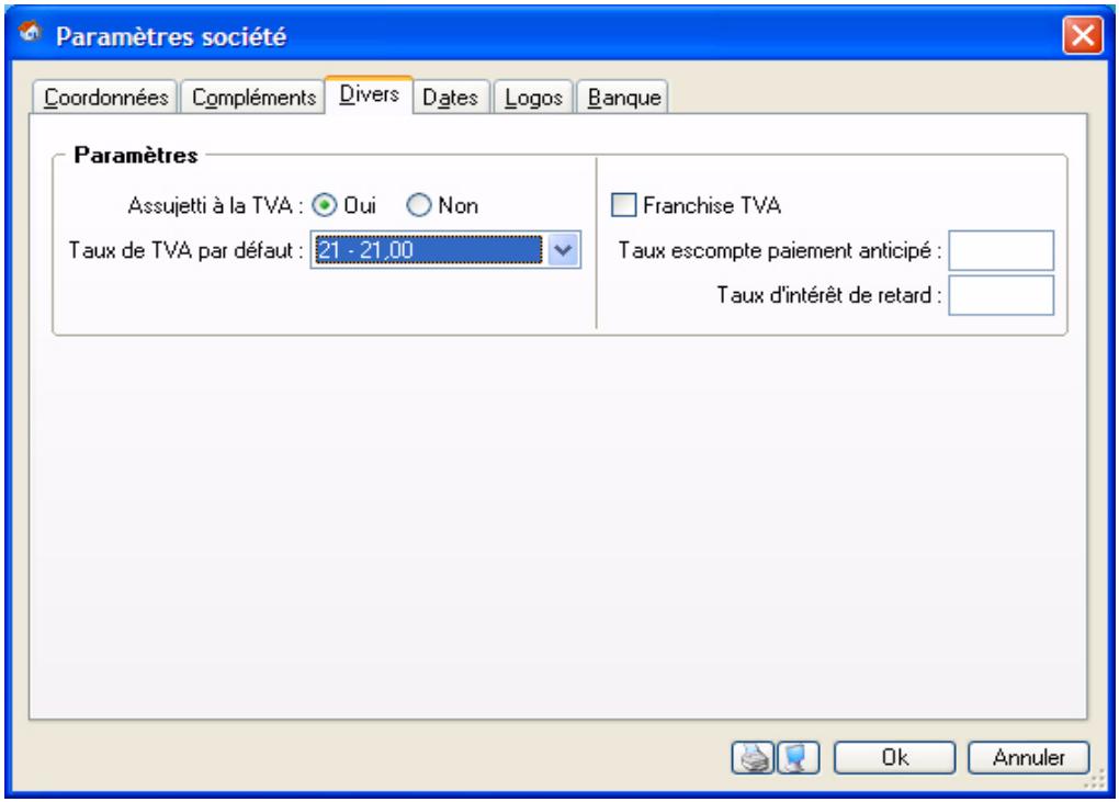 CIEL DEVIS FACTURES 5 - Onglet Divers - 1