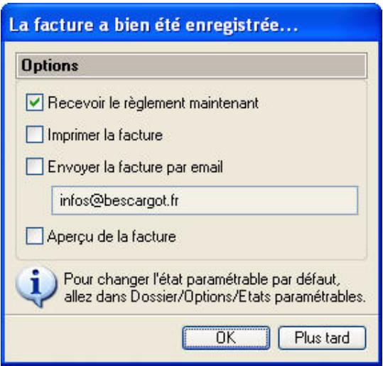 CIEL DEVIS FACTURES 5 - Traitements proposés après la création de la facture - 1