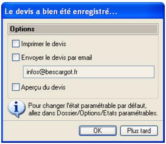 CIEL DEVIS FACTURES 5 - Traitements proposés après la création du devis - 1