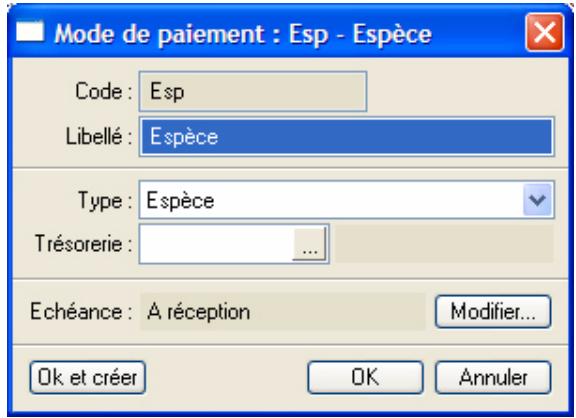 CIEL DEVIS FACTURES 5 - Créer un mode de paiement - 2