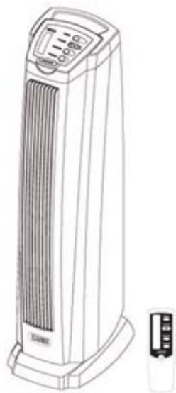 PUR LINE HEATY 187 - FR CHAUFFAGE CERAMIQUE OSCILLANT Avec télécommande Pur Line - 1