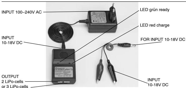 GRAUPNER LIPO BALANCER CHARGER 2-3S - Components and accessories - 1