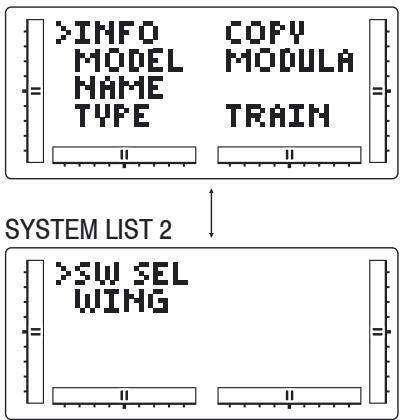 GRAUPNER MX-12 - List mode - 2