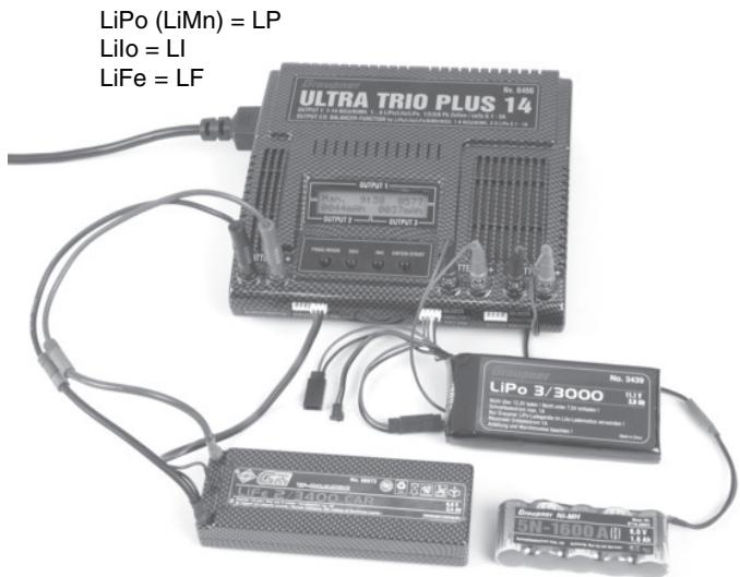 GRAUPNER ULTRA TRIO PLUS 14 - Programme de sélection des types lithium - 3