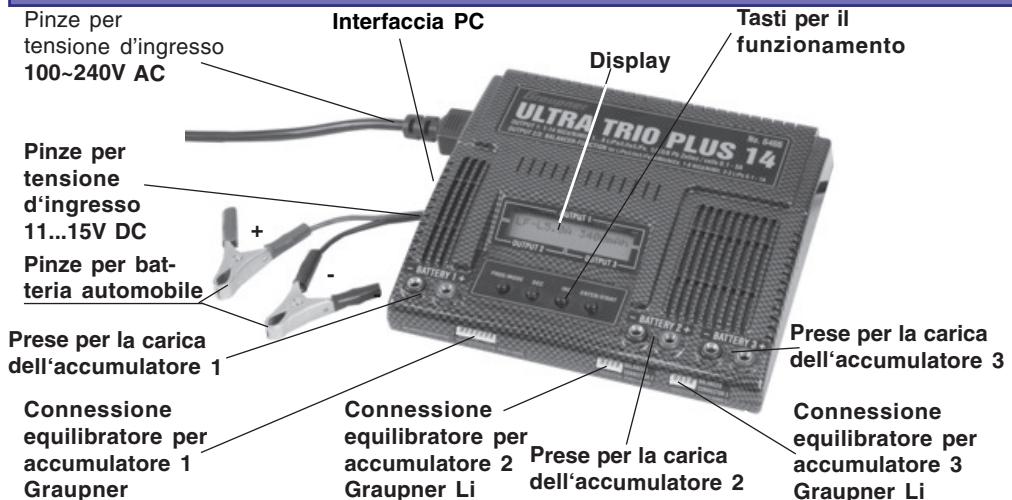 GRAUPNER ULTRA TRIO PLUS 14 - Cavi di ricarica consigliati, polarità - 2