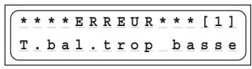 GRAUPNER ULTRA TRIO PLUS 14 - Avertissements d'erreur - 8