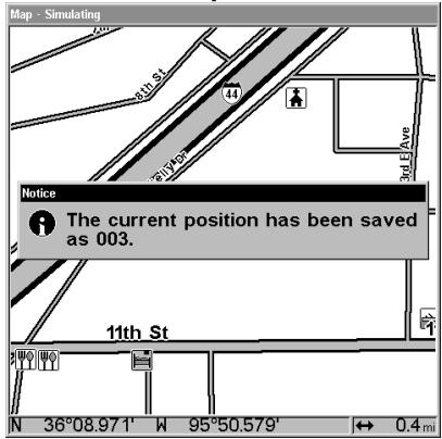 EAGLE SEACHARTER 480DF - Créer un Waypoint à partir de votre Position Actuelle - 3