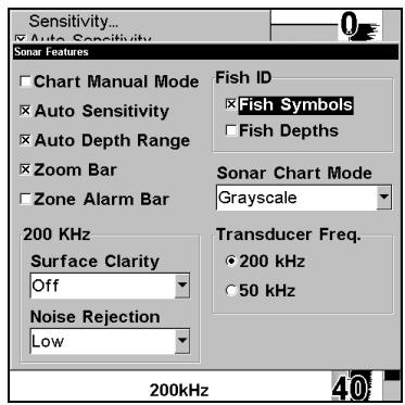 EAGLE SEACHARTER 480DF - Fish I.D.™ (Symboles &amp; Profondeurs des Poisson) - 1