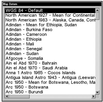 EAGLE SEACHARTER 480DF - Sélection du Systeme Géodésique - 2