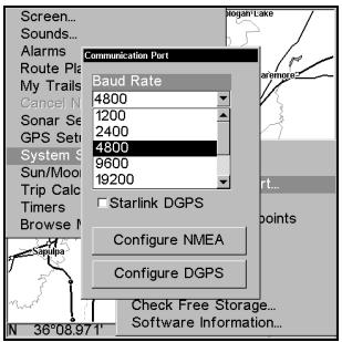 EAGLE SEACHARTER 480DF - Configuration du Port Com (SeaCharter 480DF uniquement) - 3