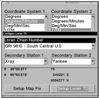 EAGLE SEACHARTER 480DF - Pour utiliser Loran TD: REMARQUE: - 1