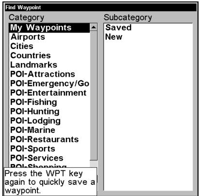 EAGLE SEACHARTER 480DF - Créer un Waypoint à partir de votre Position Actuelle - 2