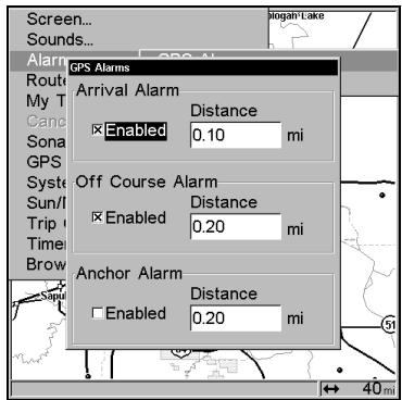 EAGLE SEACHARTER 480DF - Alarmes - 2