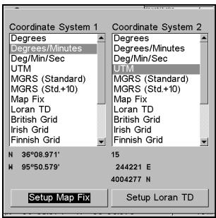 EAGLE SEACHARTER 480DF - Sélection du Systeme de Coordonnées - 2