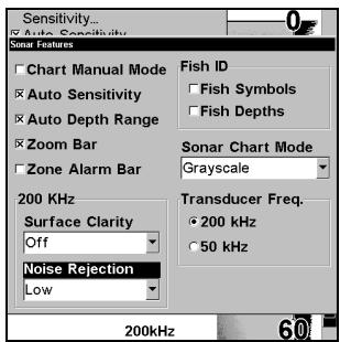 EAGLE SEACHARTER 480DF - Options et Autres Fonctions du Sonar - 2
