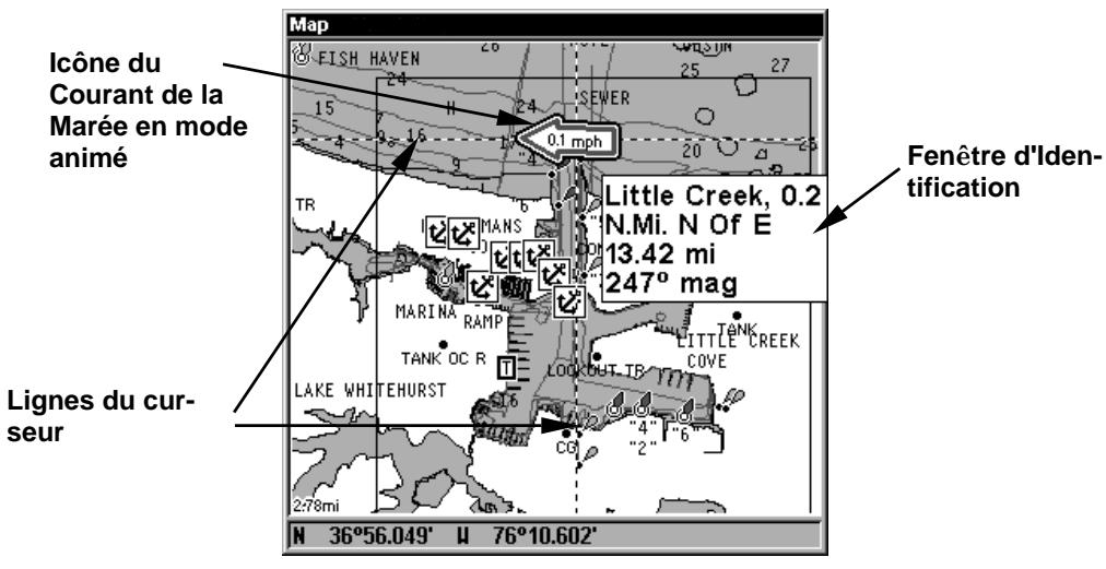 EAGLE SEACHARTER 480DF - Pour visualiser les informations sur le Courant de la Marée: - 1