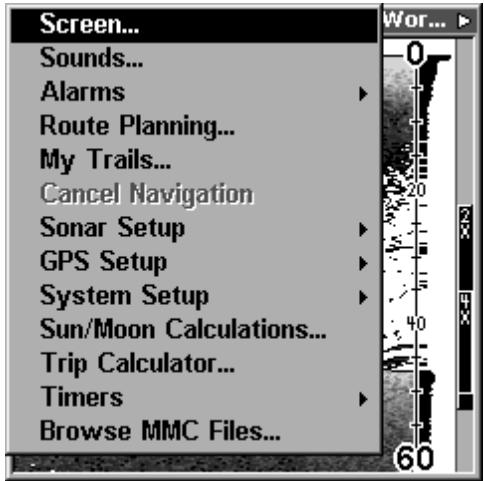 EAGLE SEACHARTER 480DF - Menu Principal - 1