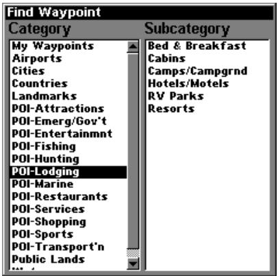 EAGLE SEACHARTER 480DF - Rechercher des Attractions (Map Places) ou des Centres d'Intérêts (POI) - 1