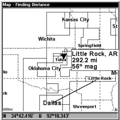 EAGLE SEACHARTER 480DF - Distance séparant votre position actuelle d'une autre position - 1