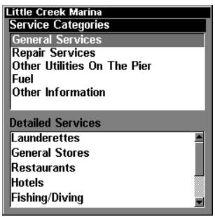 EAGLE SEACHARTER 480DF - Pour visualiser les Services d'Information sur les Ports: - 2