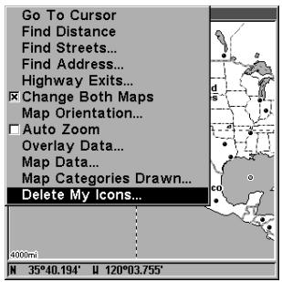 EAGLE SEACHARTER 480DF - Supprimer une Icone - 1
