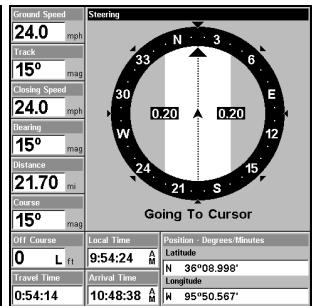 EAGLE SEACHARTER 480DF - Se Rendre à la Position du Curseur sur la Carte - 4