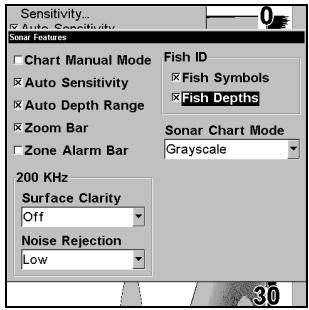 EAGLE SEACHARTER 480DF - Pour activer le FishTrack: - 2