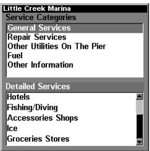 EAGLE SEACHARTER 480DF - Pour visualiser les Services d'Information sur les Ports: - 4