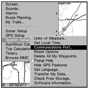 EAGLE SEACHARTER 480DF - Configuration du Port Com (SeaCharter 480DF uniquement) - 1