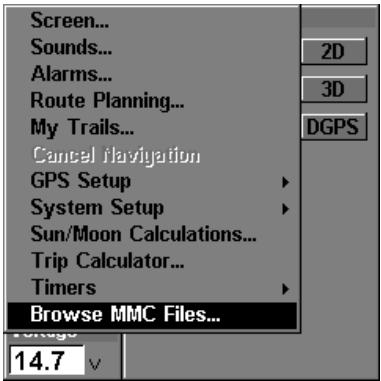 EAGLE SEACHARTER 480DF - Vérifier les Fichiers MMC et l'espace libre - 1