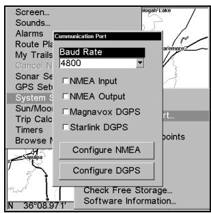 EAGLE SEACHARTER 480DF - Configuration du Port Com (SeaCharter 480DF uniquement) - 2