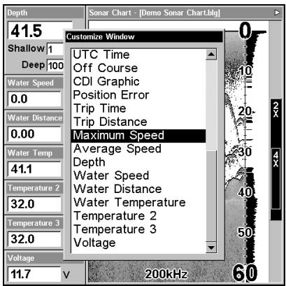 EAGLE SEACHARTER 480DF - Personnaliser l'Ecran avec Données Numériques - 4