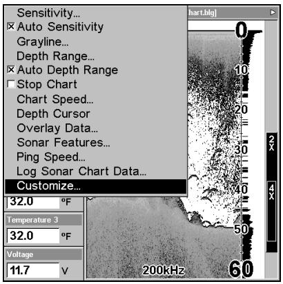 EAGLE SEACHARTER 480DF - Personnaliser l'Ecran avec Données Numériques - 1